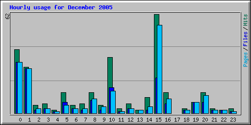 Hourly usage for December 2005